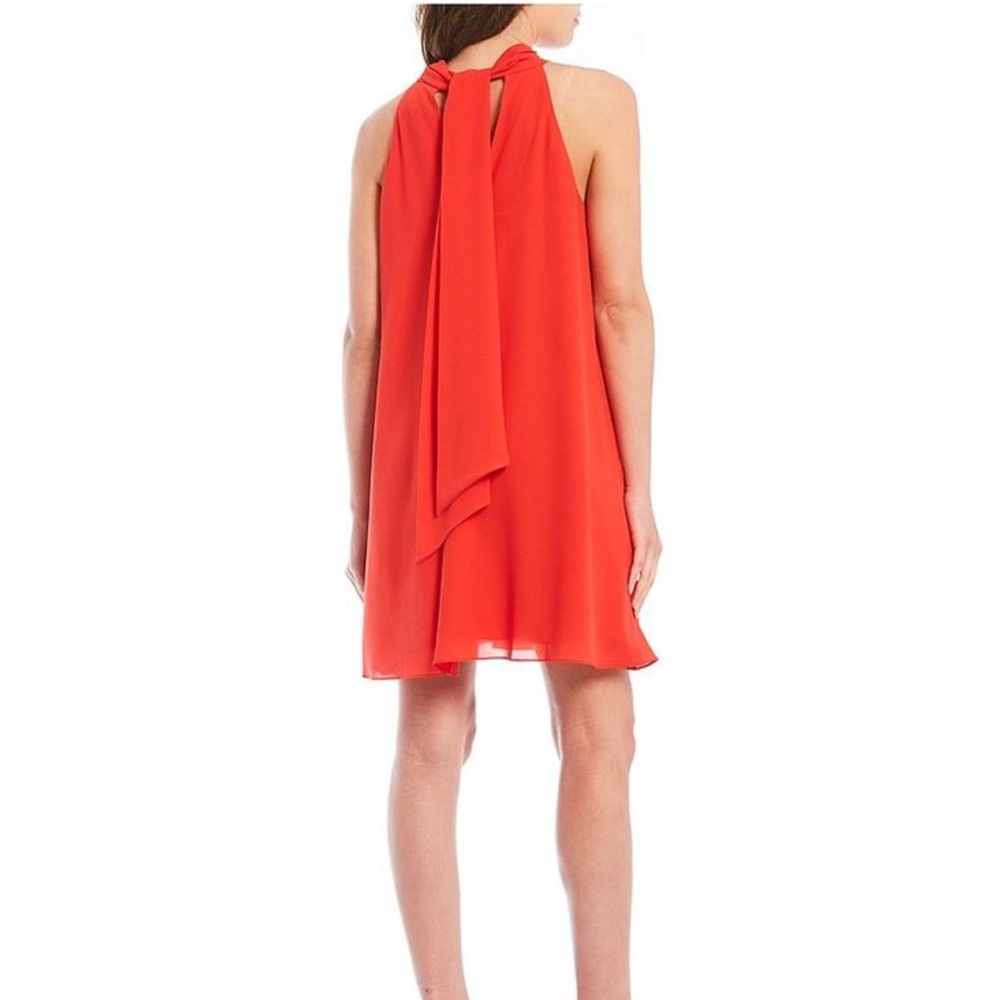 Orange Sleeveless Georgette Dress